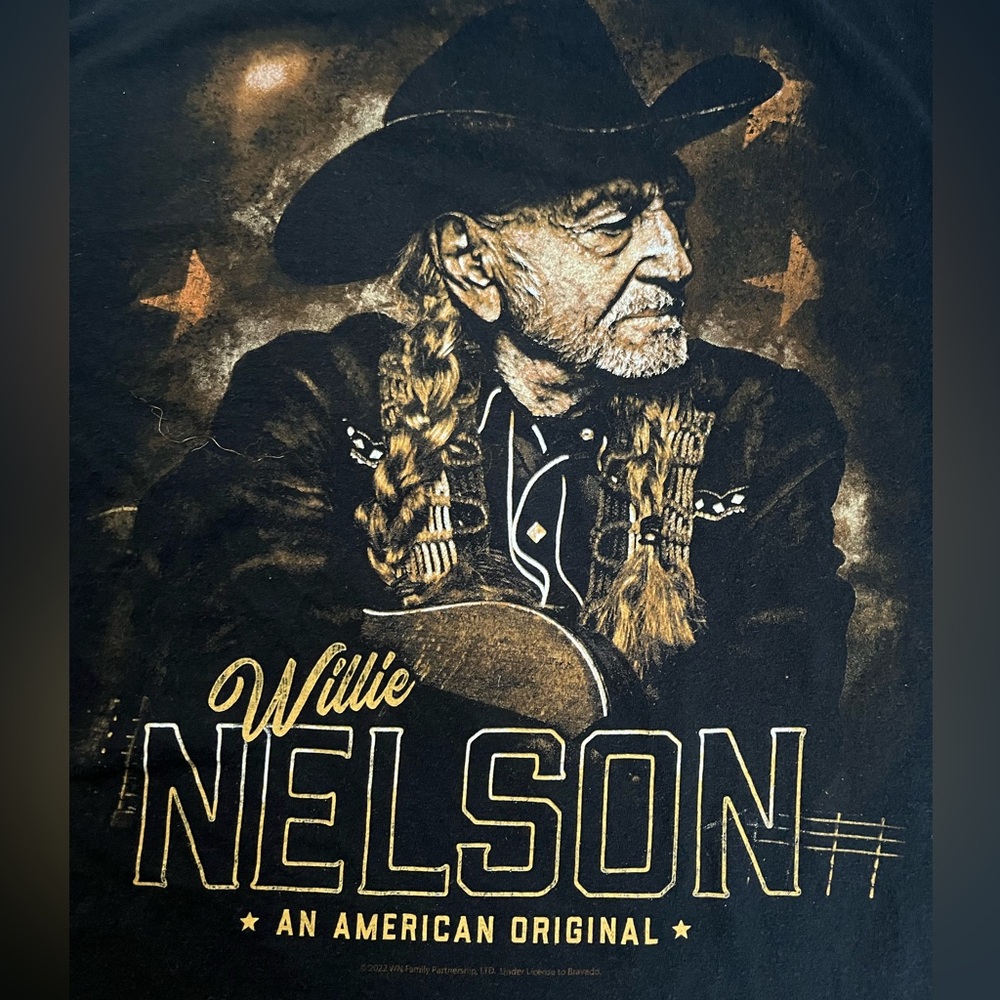Willie Nelson Graphic Black T-Shirt